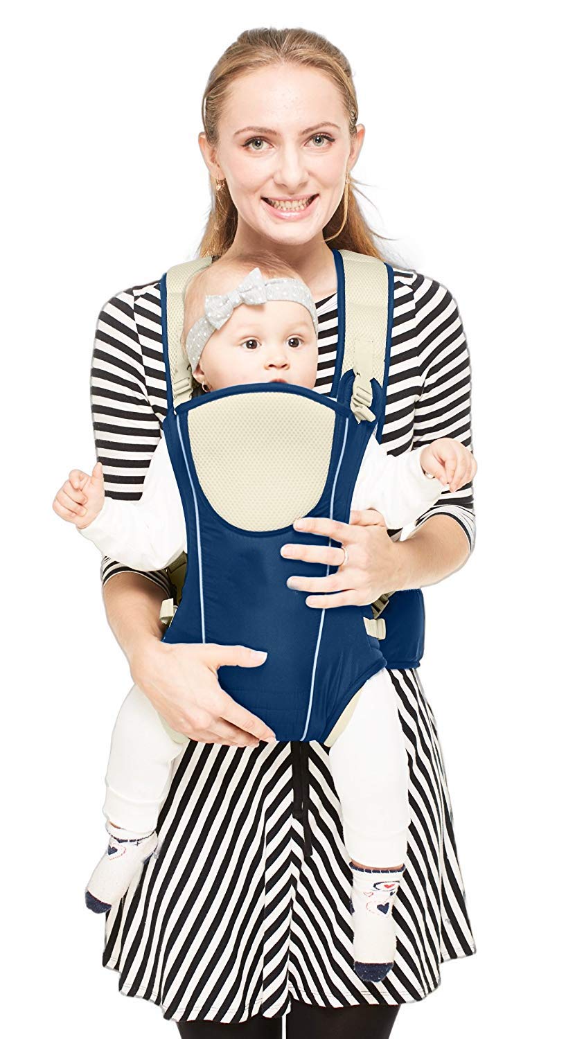 Mom's Pride 3 in 1 Baby Carry Bag Backpack Sling Back Position- Front Position Carrier (Blue) - Image 3 thumbnail