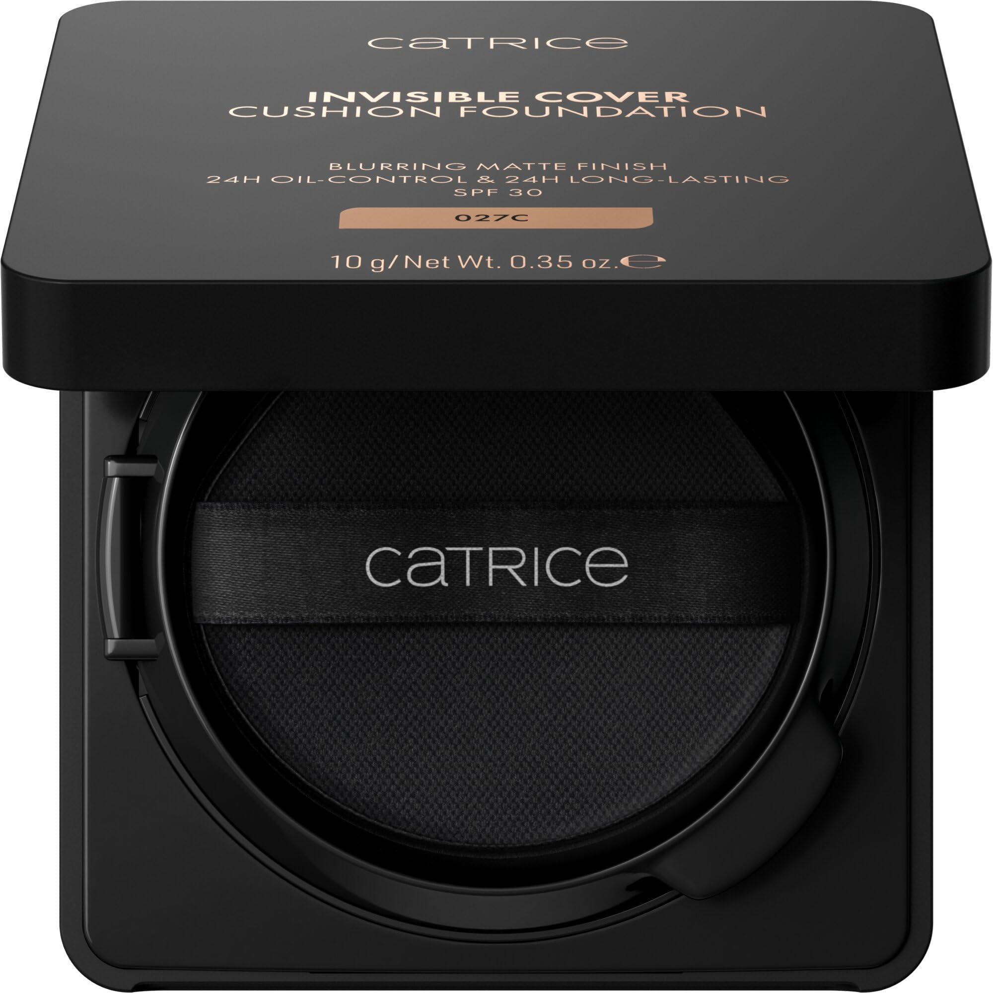 Catrice Podkład w poduszeczce Invisible Cover, długotrwały, matujący, wygładzanie, naturalny, matowy (10g)