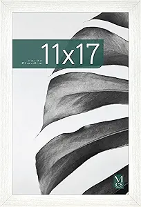 MCS Studio Gallery 11x17 Picture Frame White Woodgrain, Rectangle Photo Frame for Photos, Posters & Art Prints (1-Pack)