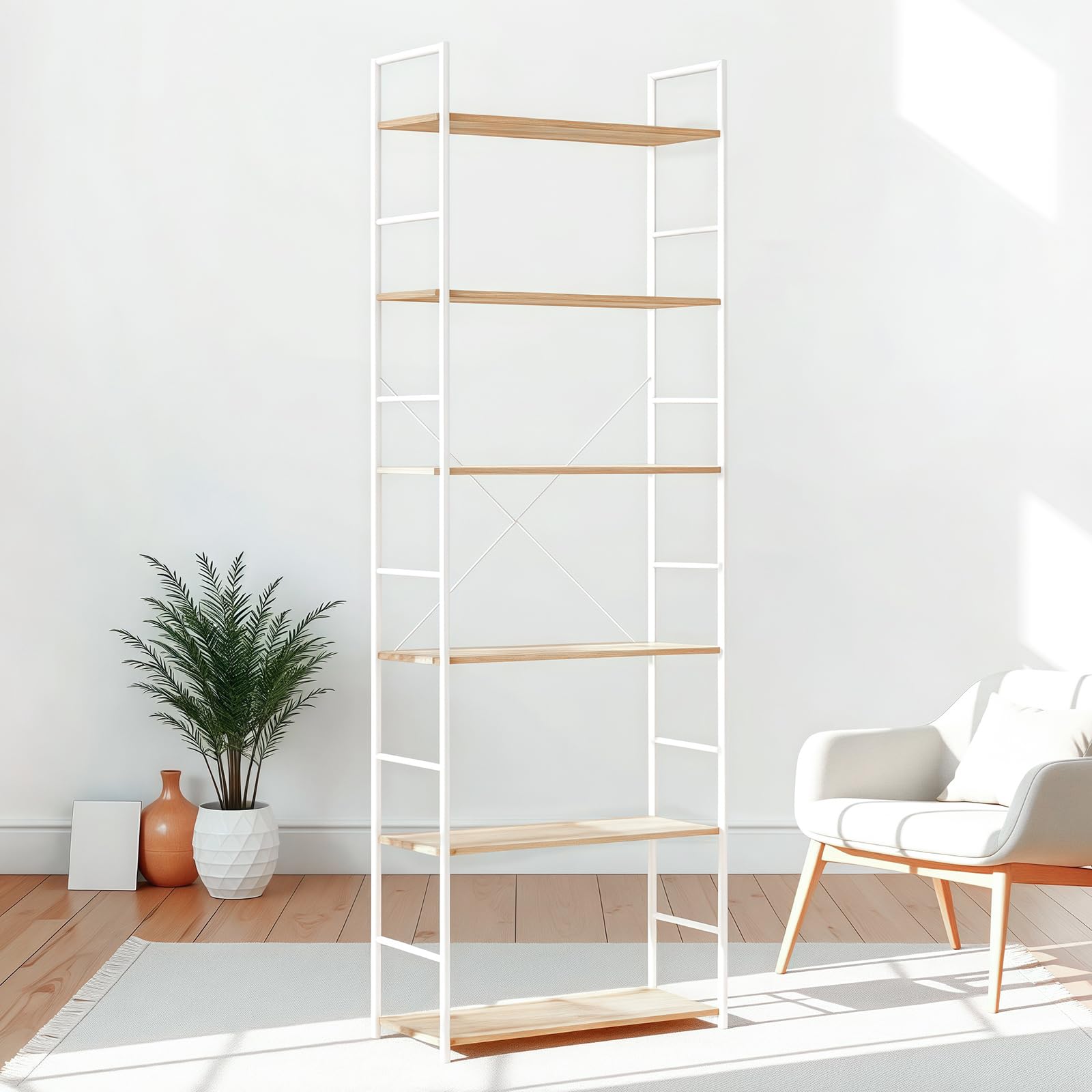 Amazon｜棚 おしゃれ 収納ラック 6段 オープンシェルフ 高さ176×幅60