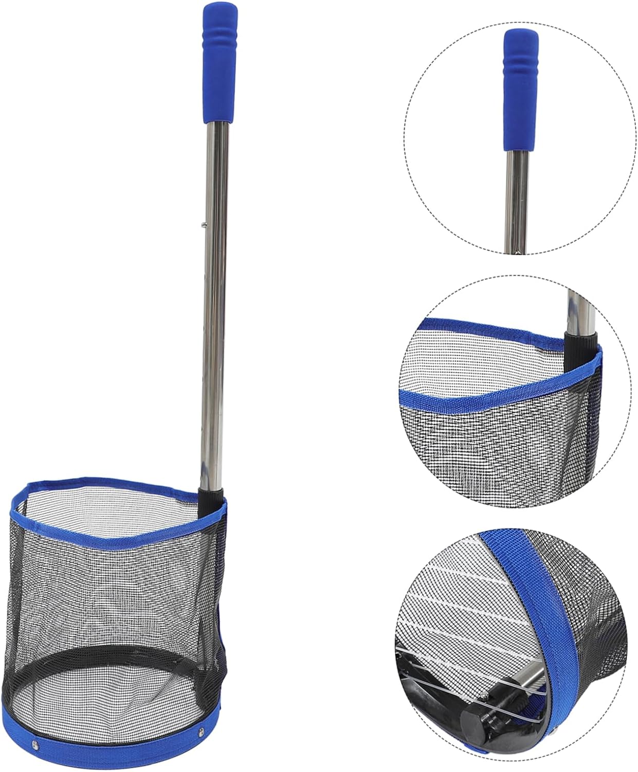 Tennis Ball Bag Retractable Pingpong Net Pingpong Ball Retriever Portable and Comfortable Grip