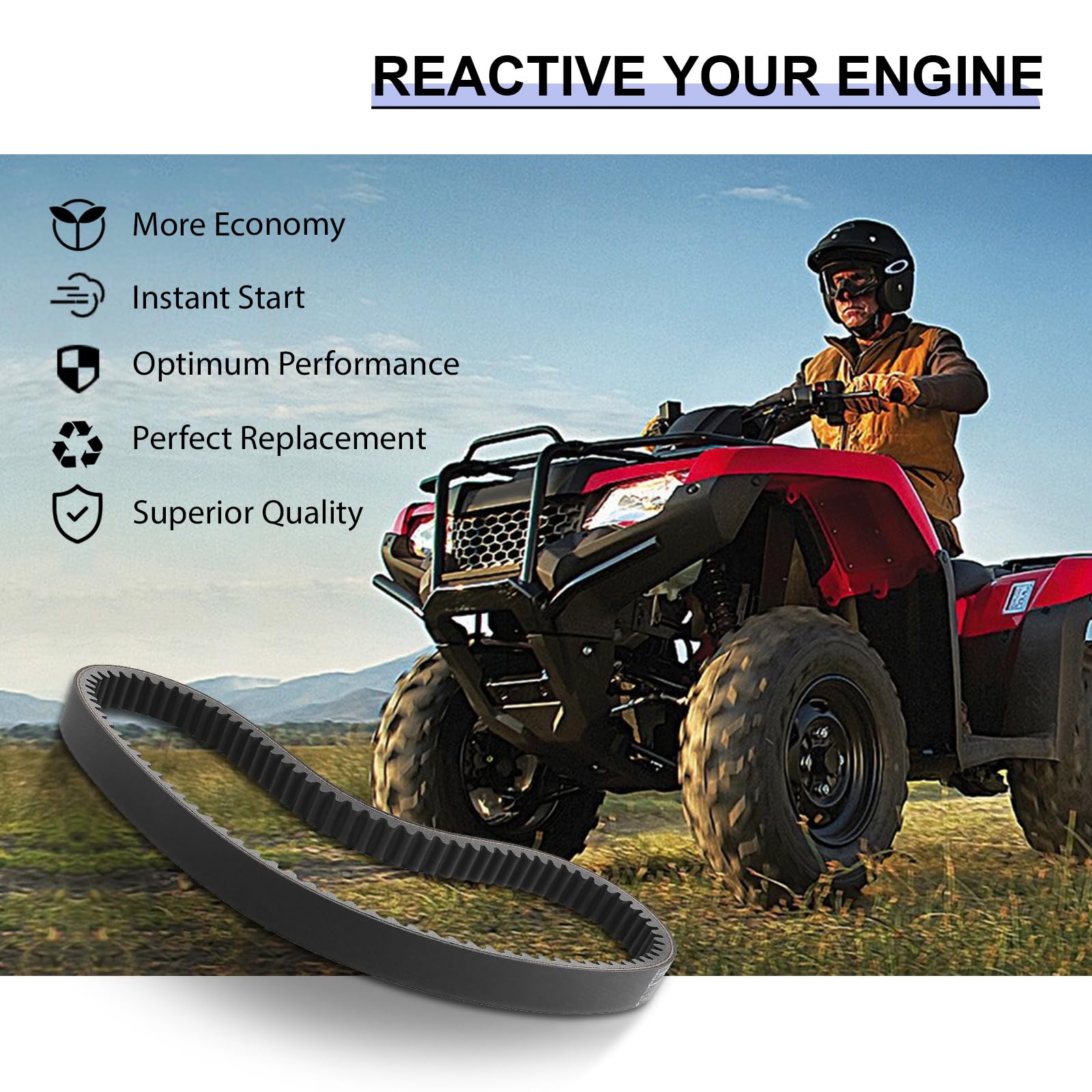 StarknightMT Correa De Transmisión, 3211077 20G4022 CVT ATV Correa De Carbono Compatible Con Polaris Sportsman 400 500 Ranger 500 Scrambler Magnum Xplorer 4x4 ATV UTV, Reemplazo Para 3211072, 3211048