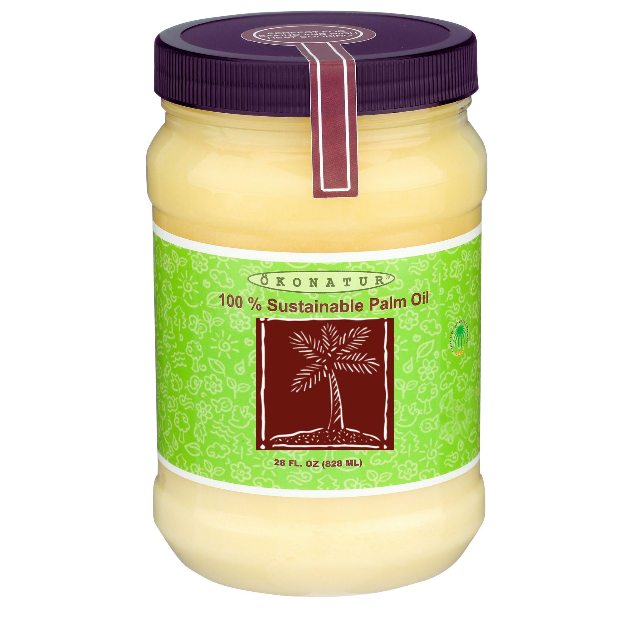 100% zrównoważony i organiczny olej palmowy - certyfikat RSPO - 28 Fl Oz
