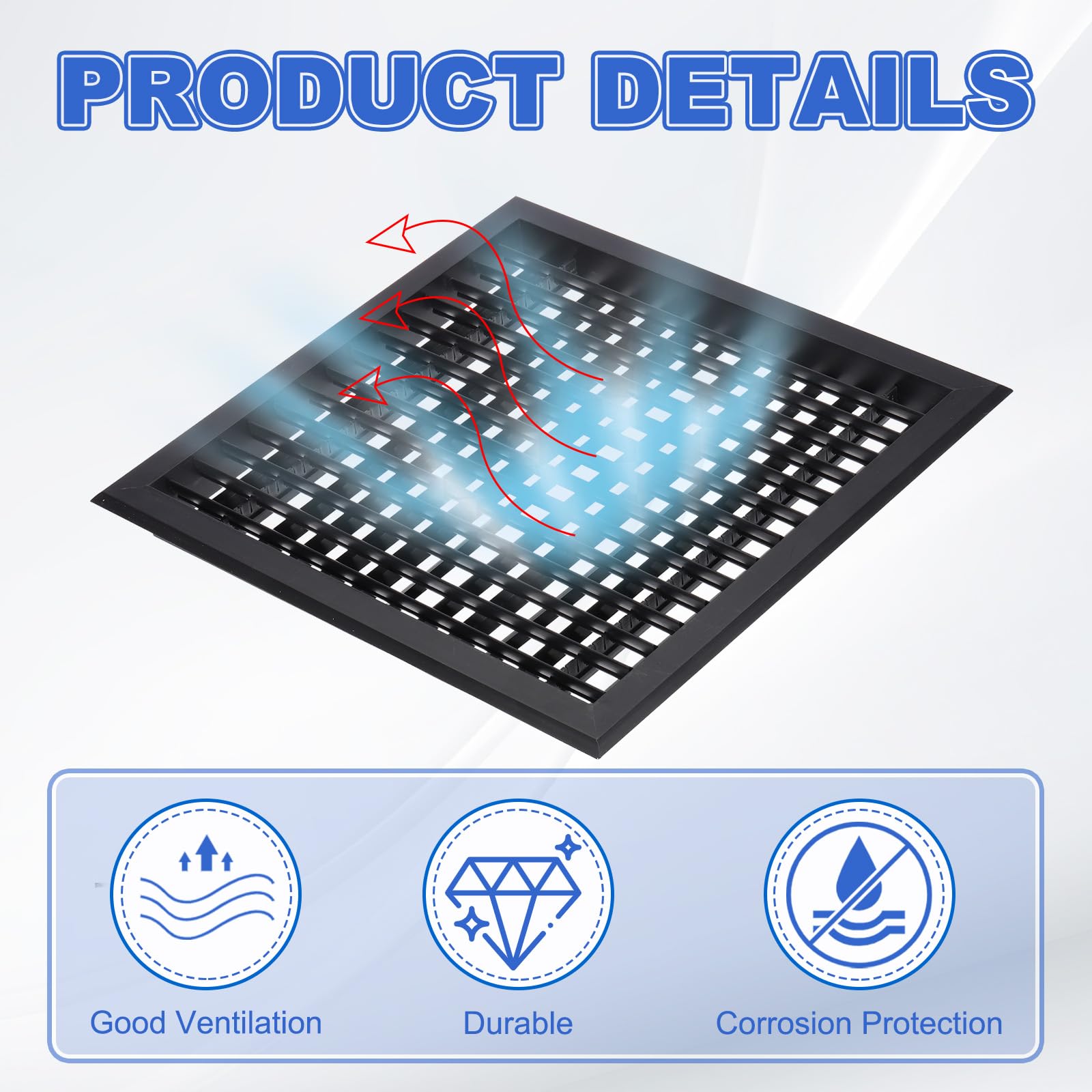 PATIKIL 14x14 Inch Plastic Ventilation Grille - Image 4