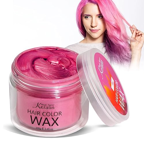 Tinte temporal para el cabello rosa cera de pintura de queratina Magic Master 34 onzas líquidas color de arcilla temporal lavable natural para niños