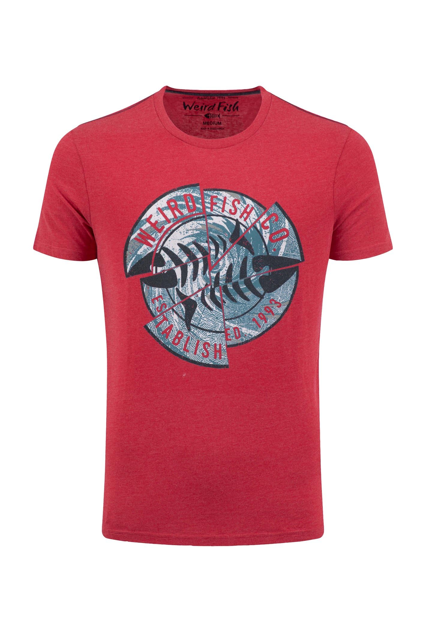 Weird Fish Men's Graphic T-Shirt - Scarlet - 4XL