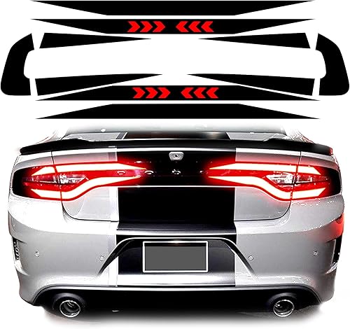 Kit de calcomanías de vinilo para pista de carreras de murciélagos, color negro brillante, película precortada compatible con Dodge Charger
