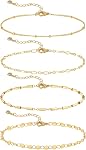 VIROMY Bracelets for Women 14K Gold Plated Bracelets Set for Women Trendy Gold Stackable Bracelets for Women Dainty Gold Bracelets for Women Jewelry Gifts Women