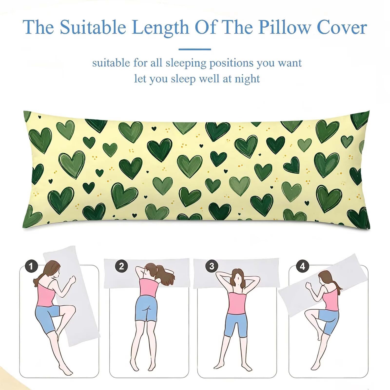 Amore-2 Federe Cuscino Letto 50 x 150 cm, Grande Cuscini per Divano Lino, | Doppia Faccia Stampa, Nero-2 Fodera per Cuscino Decorativa, con Cerniera, Cuscino per Dormire Sul Fianco j-2