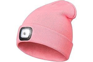 Cozy & Convenient: USB Rechargeable LED Beanie Headlamp