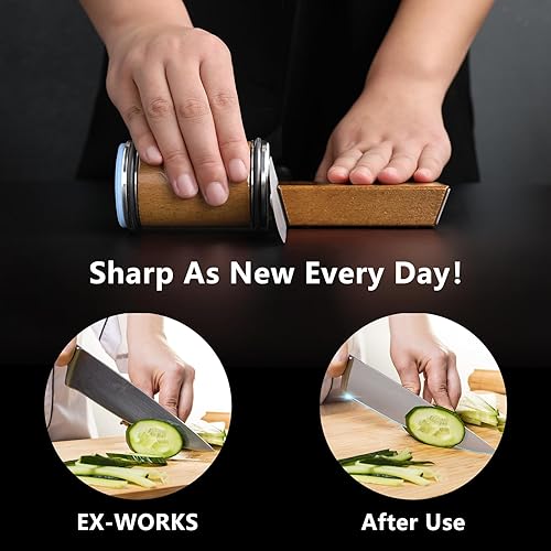 Miniatura 6 de Kit de afilador de cuchillos rodantes  Afilador de cuchillos hecho fácil  Herramienta de afilador de cuchillos de cocina duradera  Afiladores de