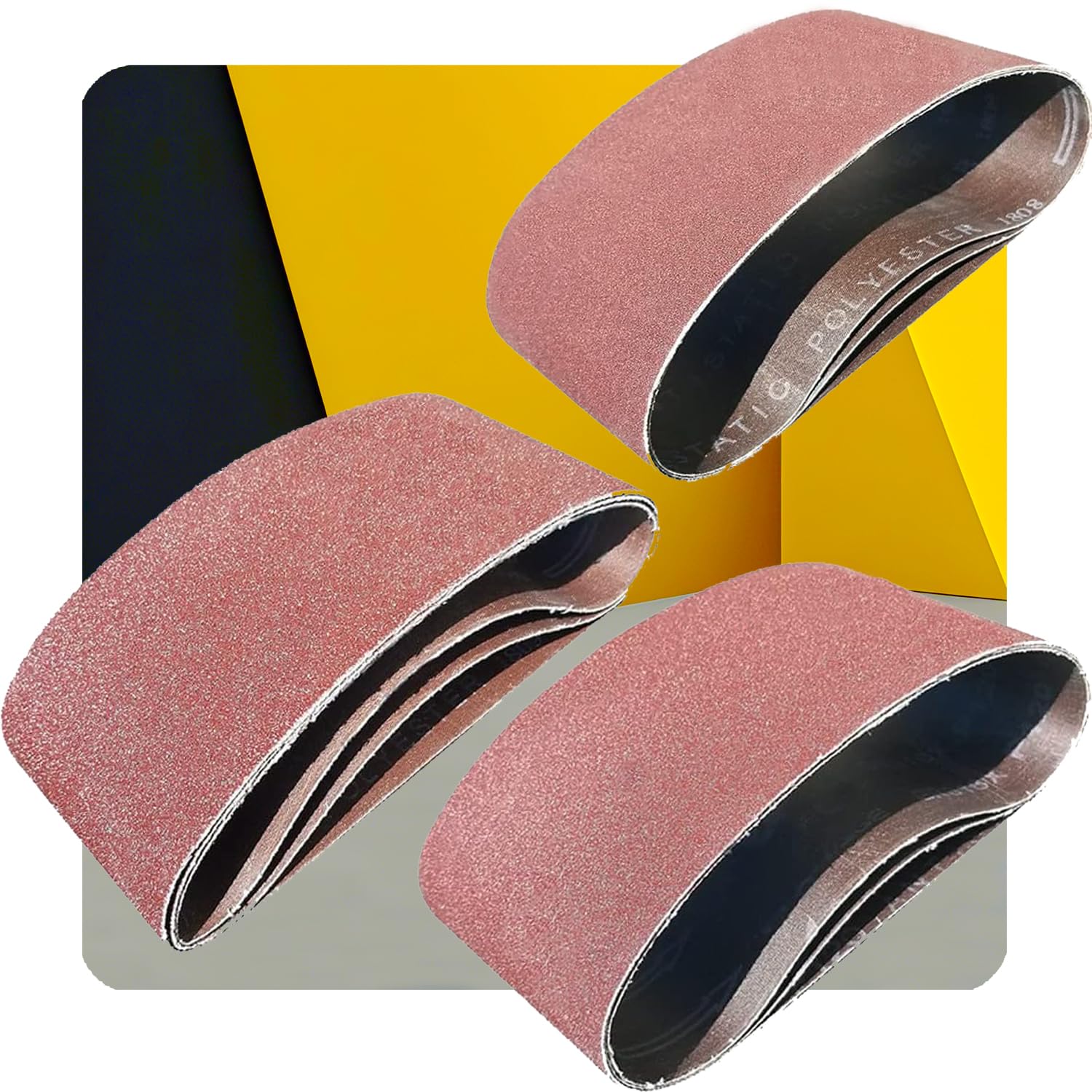 Tonmp 15 PCS 4" x 21" Premium Sanding Belts - 5 Each of 40 80 120 Grit Aluminum Oxide Sanding Belts For Belt sander (4x21 inch)