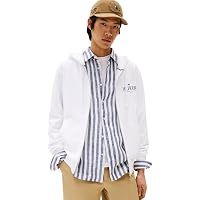 Tommy Hilfiger Uomo Felpa con Cappuccio e Zip Stacked Hooded in Cotone
