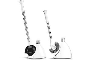 Simplehuman Plunger and Toilet Brush Bundle, White