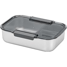 Smash Microwave Safe Stainless Steel Lunch Box- Grey 1300ml