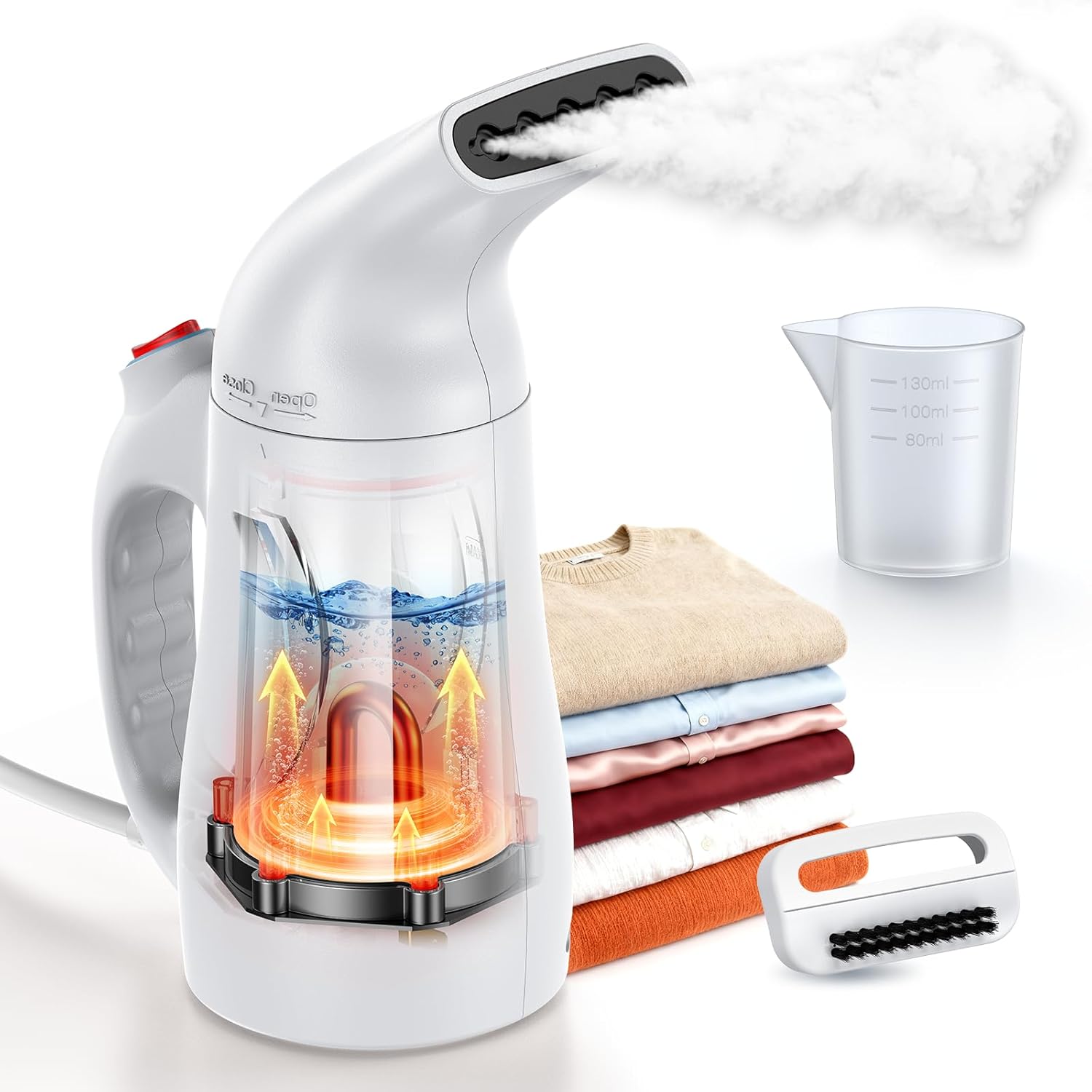 Steamer for Clothes, Portable Handheld Garment Wrinkle Remover, 30s Fast Heat-up, 700W Fabric Steamer, Strong Penetrating Steam, for Home, Office and Travel