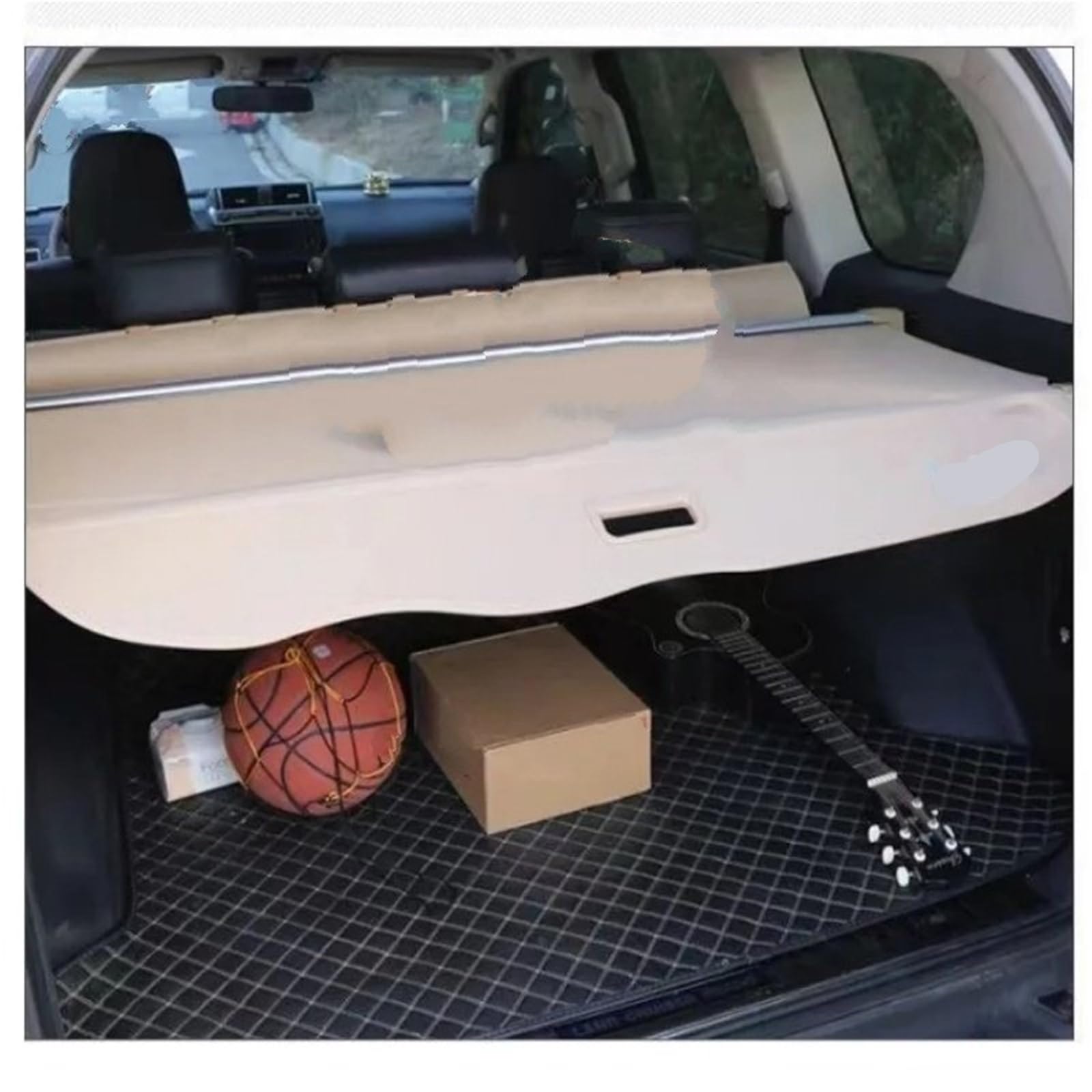 Kofferraum-Frachtabdeckung Einziehbare Frachtabdeckung, Gepäckträger-Vorhang Für Toyota Für Land Für Cruiser Für Prado 7 Sitz LC150 FJ150 Gepäckraumabdeckung