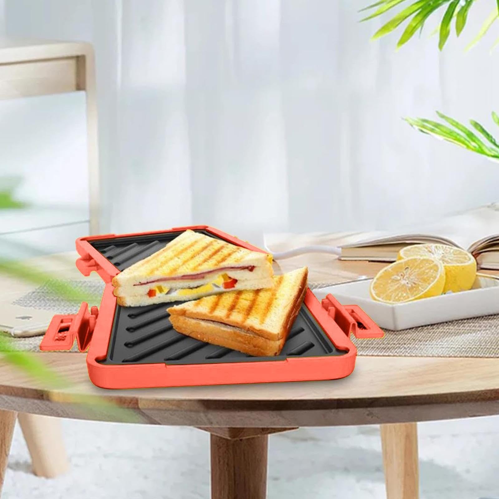 Maszyna do kanapek z tostami mikrofalowymi, kuchenka mikrofalowa z grillowanym serem, kuchenka mikrofalowa, urządzenie do tostów, bez prądu, opiekacz do kanapek mikrofalowych, bezprzewodowy ekspres do