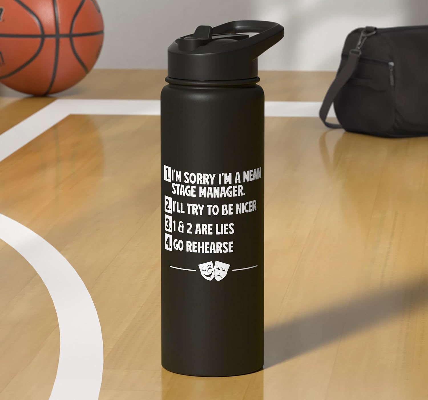Funny Stage Manager Theater Tech Week Stainless Steel Insulated Water Bottle
