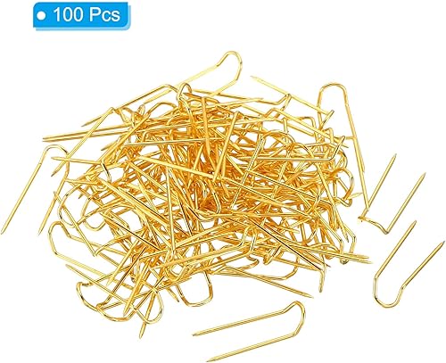 Miniatura 3 de PATIKIL Pasadores de horquilla, 100 pines de acero inoxidable para coser en U de 0.7 pulgadas, pasador de doble bloqueo para coser joyas, tela,