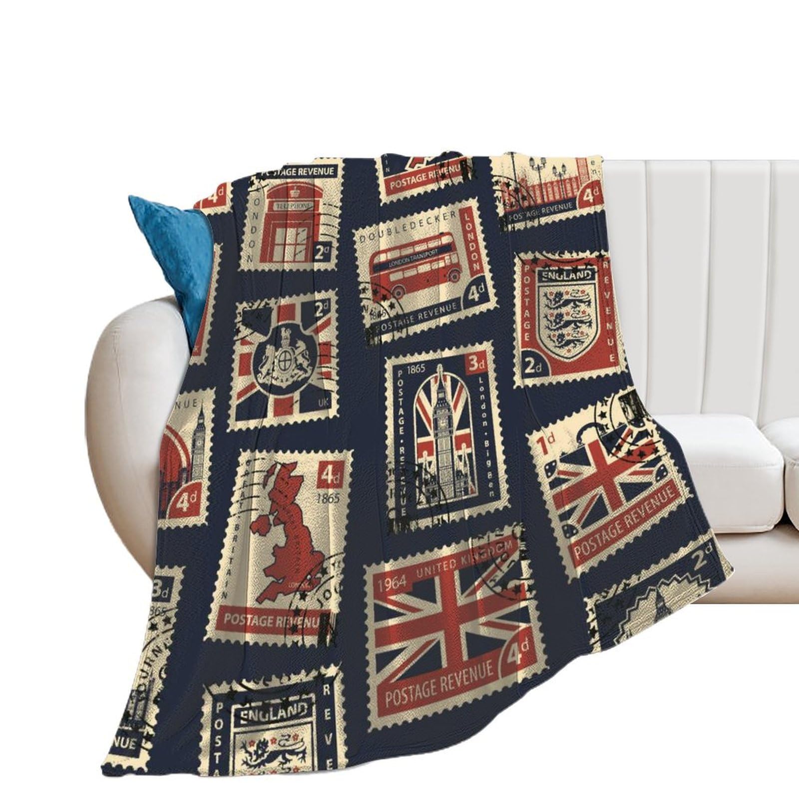 Couverture polaire ville pour cocooning sur canapé et lit de salon