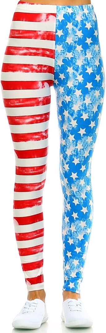 Womens Ultra Soft Brushed Printed Leggings-1