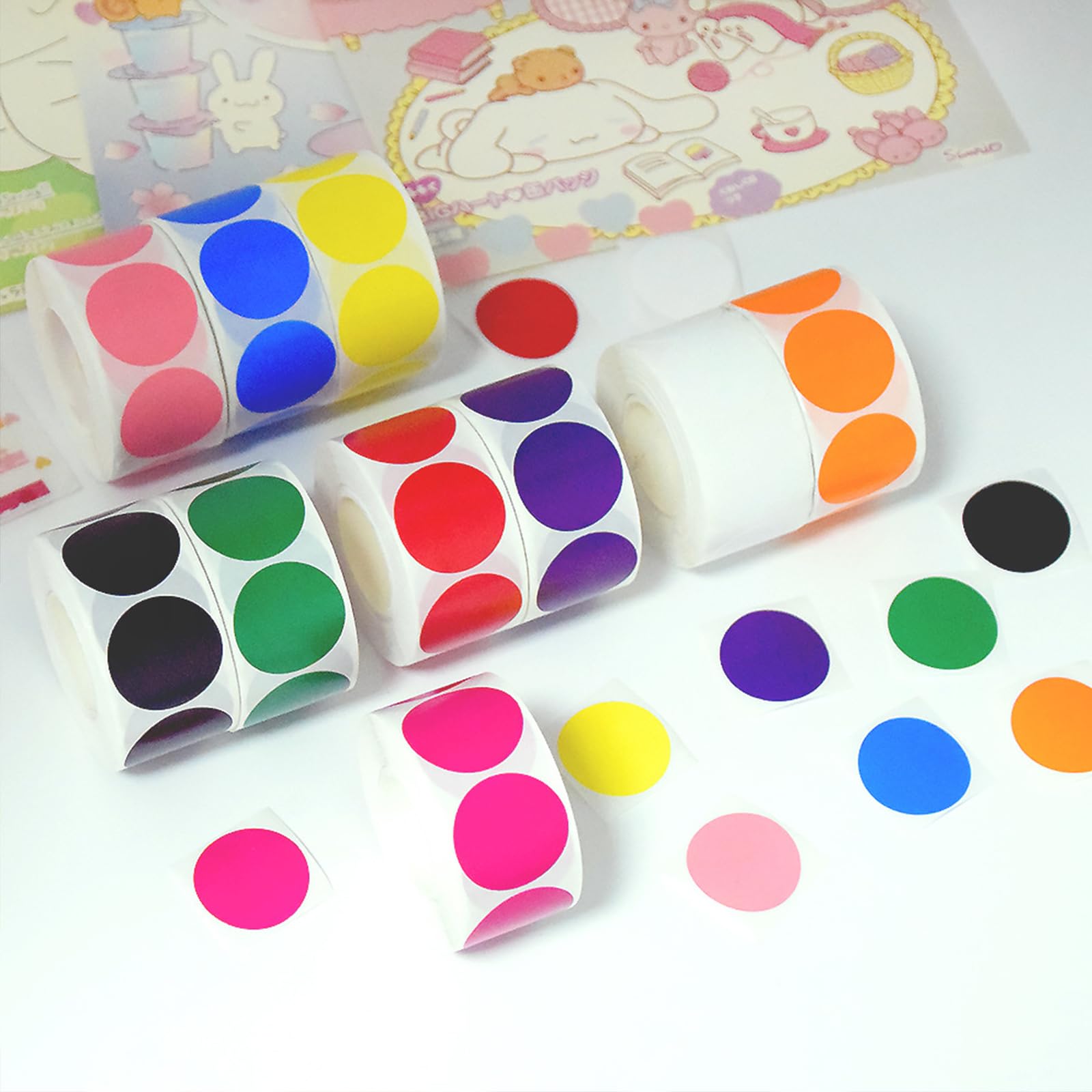 Adesivi rotondi da 25 mm per codifica a colori