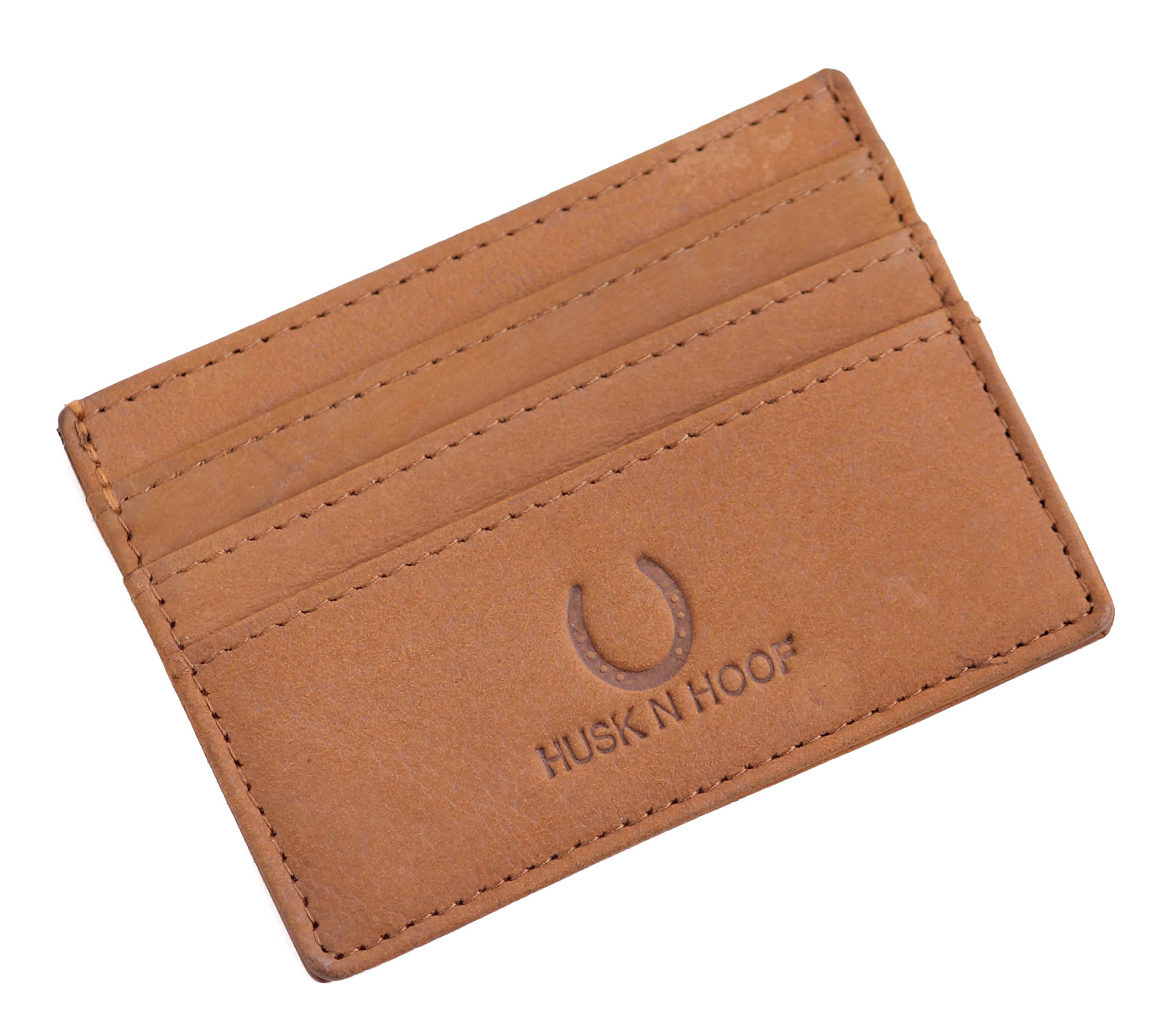 husk n hoof RFID Protected Leather Slim Credit Card Holder Wallet for Man Women | Card Holder for Men Woman | Hunter Brown-picture-47