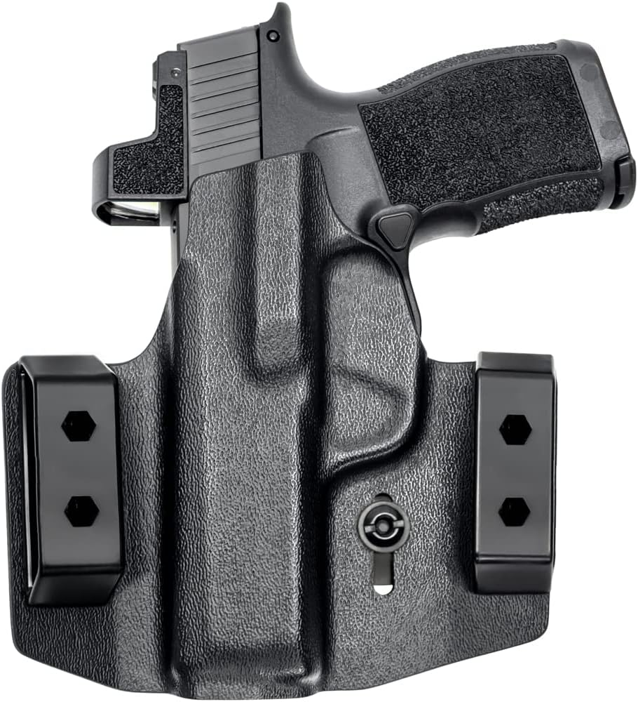 Tulster OWB Contour Kydex Holster in Right Hand fits: Sig Sauer P365XL | Optic Compatible Outside The Waistband Concealed Carry