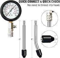 Vista 4 de JIFETOR Probador de compresión de cilindro, 8 piezas de medidor de presión de motor pequeño, kit de herramientas de diagnóstico para pruebas
