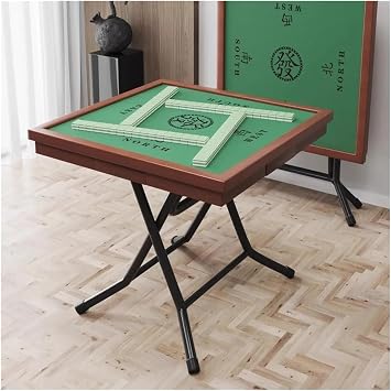 Folding Mahjong Table Mahjong Table Household Folding Chess And Card Hand Rubbing Simple Manual Square Small(Color3)