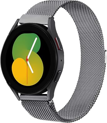 LiWerlly Bands for Galaxy Watch 6/5/4 Band 40mm 44mm/Watch 5 Pro Band, 20mm Stainless Steel Mesh Replacement Strap Women Men for Samsung Watch6/4 Classic 42mm 43mm 46mm 47mm/Active 2/3 41mm