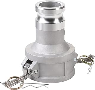 HOOTSUM Camlock Fittings Type DA 3’’ Female Camlock × 2’’ Male Camlock Cam and Groove Hose Fittings, Aluminum Material, Reducer, 125PSI
