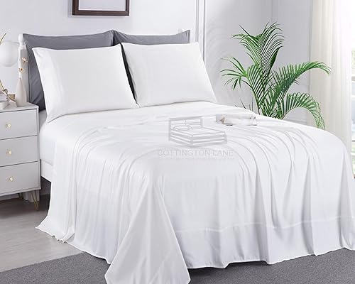 Sábanas extra largas de tamaño individual XL para dormitorio, sábanas de microfibra súper suave, ropa de cama de lujo de hotel, sábanas de