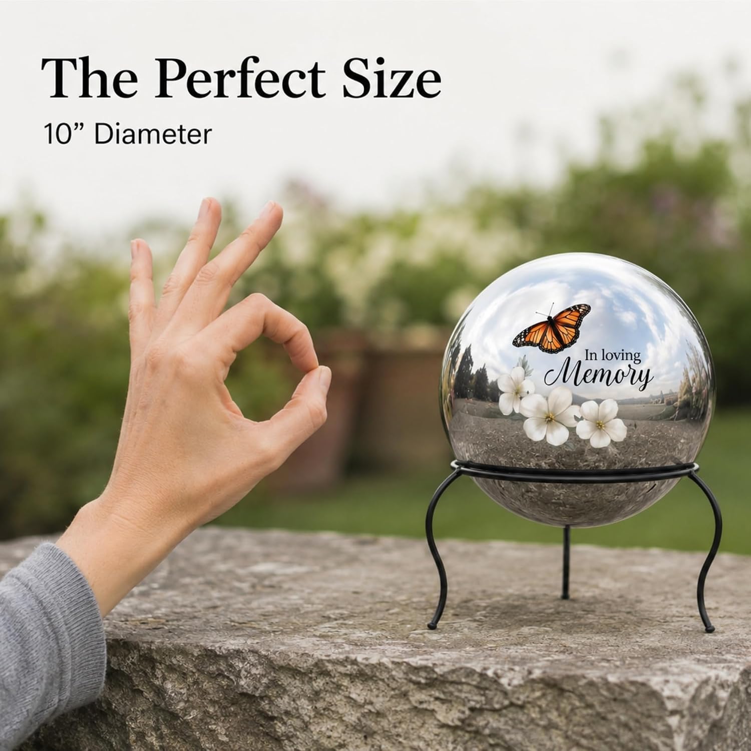 The Bridge Collection "in Loving Memory Memorial Gazing Ball