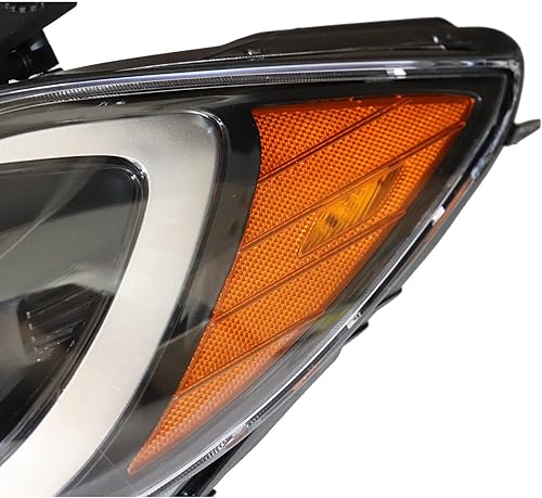 Miniatura 5 de LOYALHEARTDY Para Hyundai Elantra SE SEL Value Edition 2017 2018 2018 2017 2018 - Faros delanteros laterales izquierdos, carcasa negra, lentes