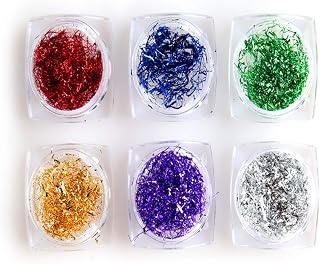 Nail Art Color Foil Wire Gold And Silver Platinum Nail Gold And Silver Wire Strip Mirror Powder High-Gloss Color Gold Foil Strip 6 Colors