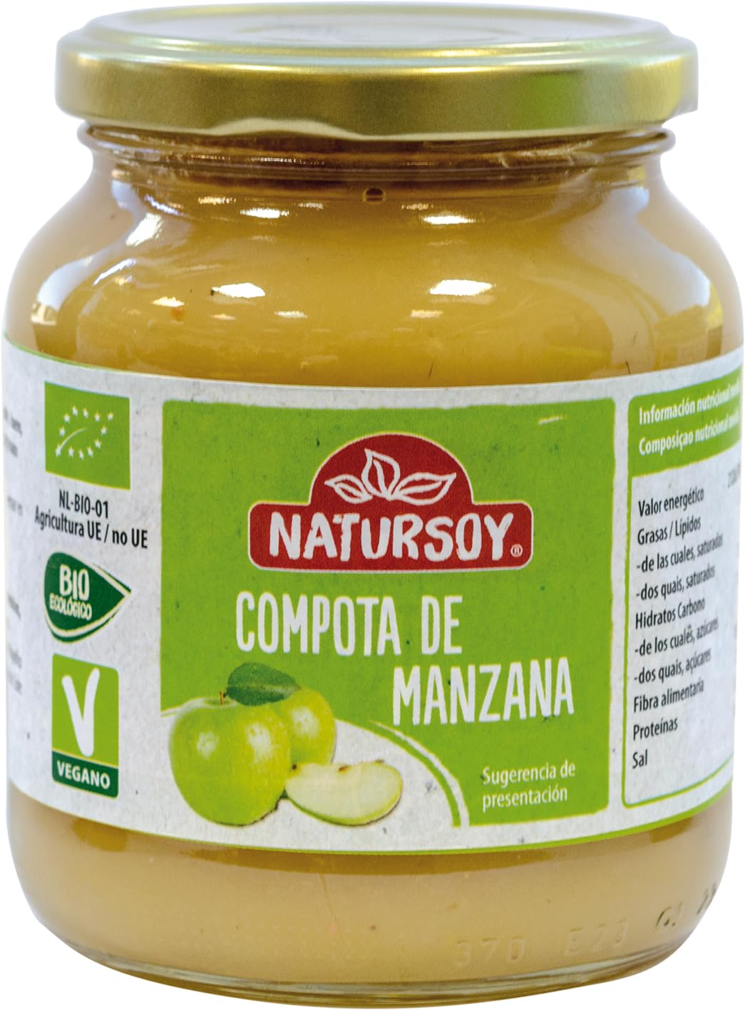 Natursoy Compota Manzana, 360 g