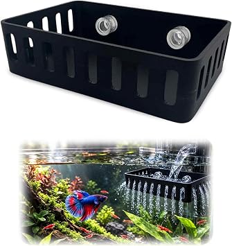 Square Aquarium Filter Baffle, Universal HOB Filter Compatible, Slow Flow Design for Betta Fish and Shrimp Tanks Extra Large