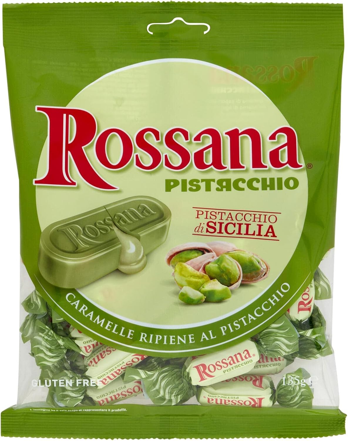 Italian Gourmet Rossana Pistacchio Caramelle gefüllte Bonbons 12 x 135g