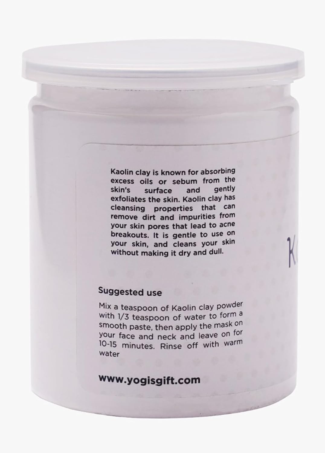 Kaolin Clay Powder (14 oz) – 100% Natural White Clay Powder for Soap Making, White Clay Mask & Bath Bombs | By Yogi's Gift®