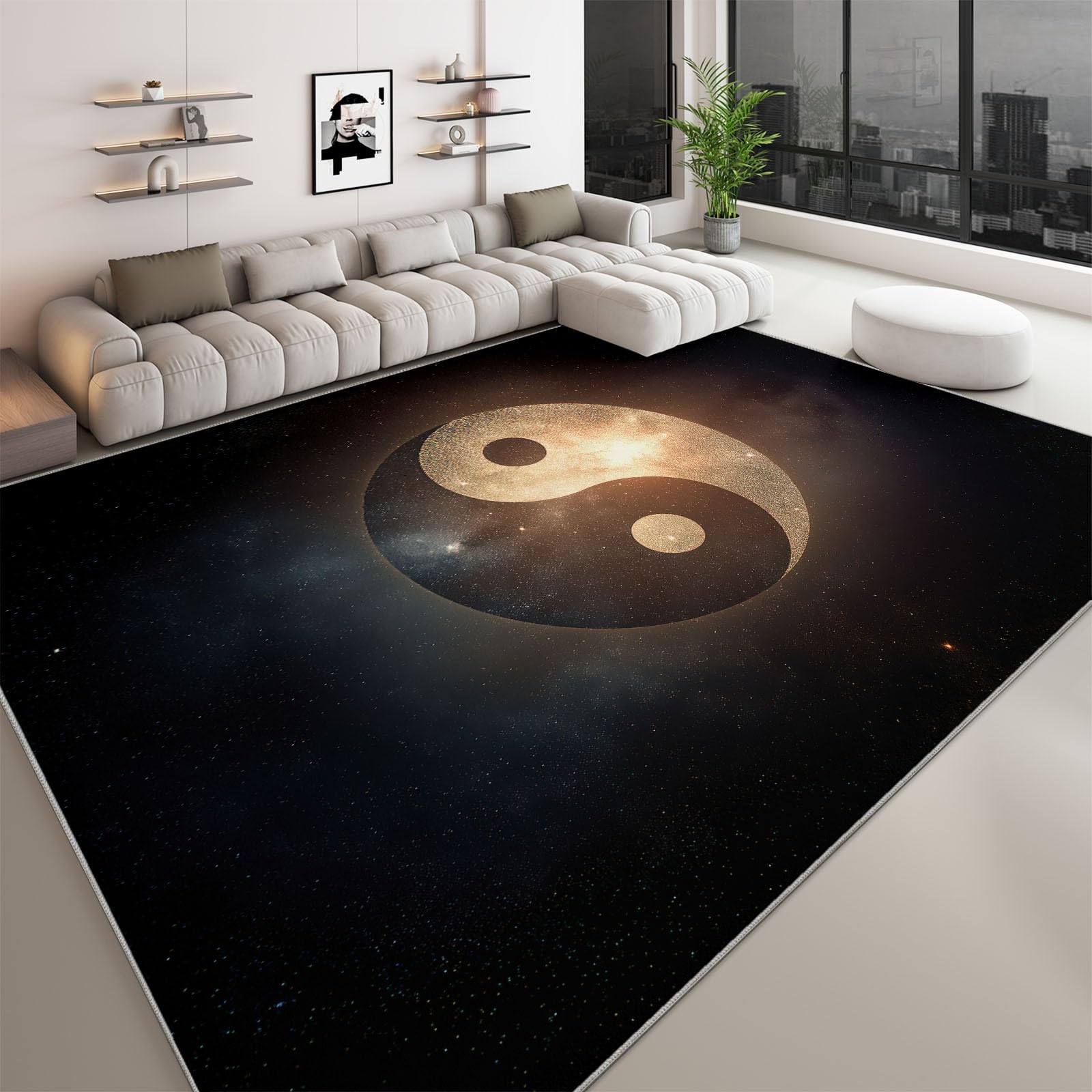 Tapis de chambre lavable en machine antidérapant doux 180x240
