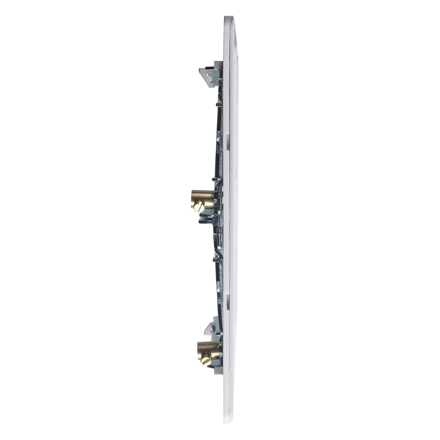 Schneider Electric Ultimate Flat Plate - 6 Gang Grid Faceplate, with Mounting Frame, GUG06GPW, White, White Metal, 6 Gangs - Image 4