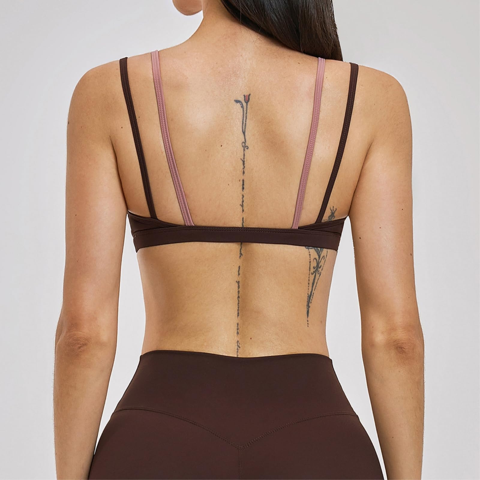 CHENSHI Sujetador Deportivo Mujer Mock Dos Piezas Cami Yoga De Alto Apoyo Correr Tops Fitness Ropa Interior Entrenamiento Respirable Casual-Green-m