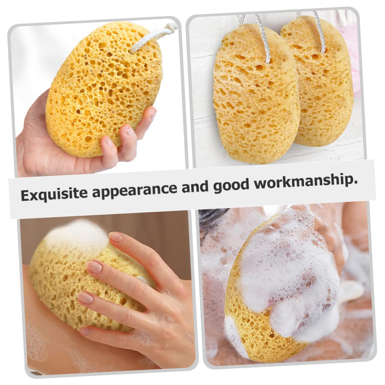 GALPADA 2pcs Bath Sponge Exfoliating Shower Sponges for Deep Cleansing Lightweight Scrubber for Gentle Skin Care for Daily Use and Gifting
