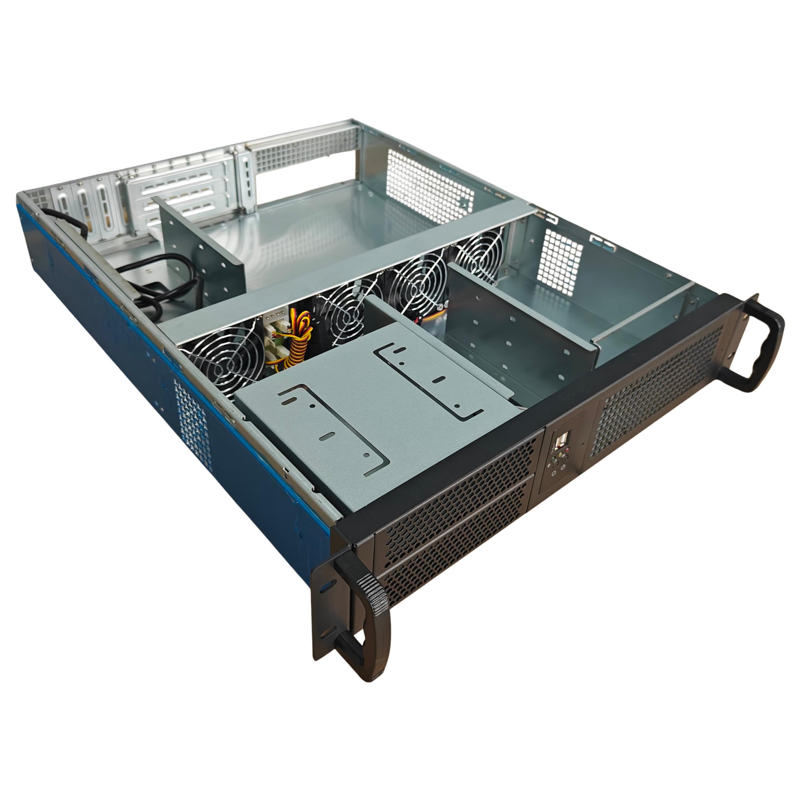 Techly 304000 Chassis Industriale da Rack 19" 2U Nero Nero