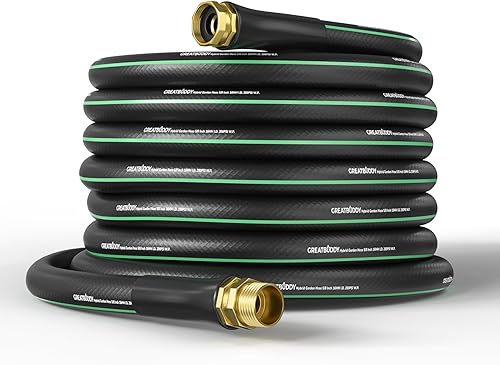 Miniatura 9 de GreatBuddy - Manguera de jardín de 100 pies, manguera de agua de 5/8" resistente, flexible, manguera híbrida ligera, resistente a 600 PSI con