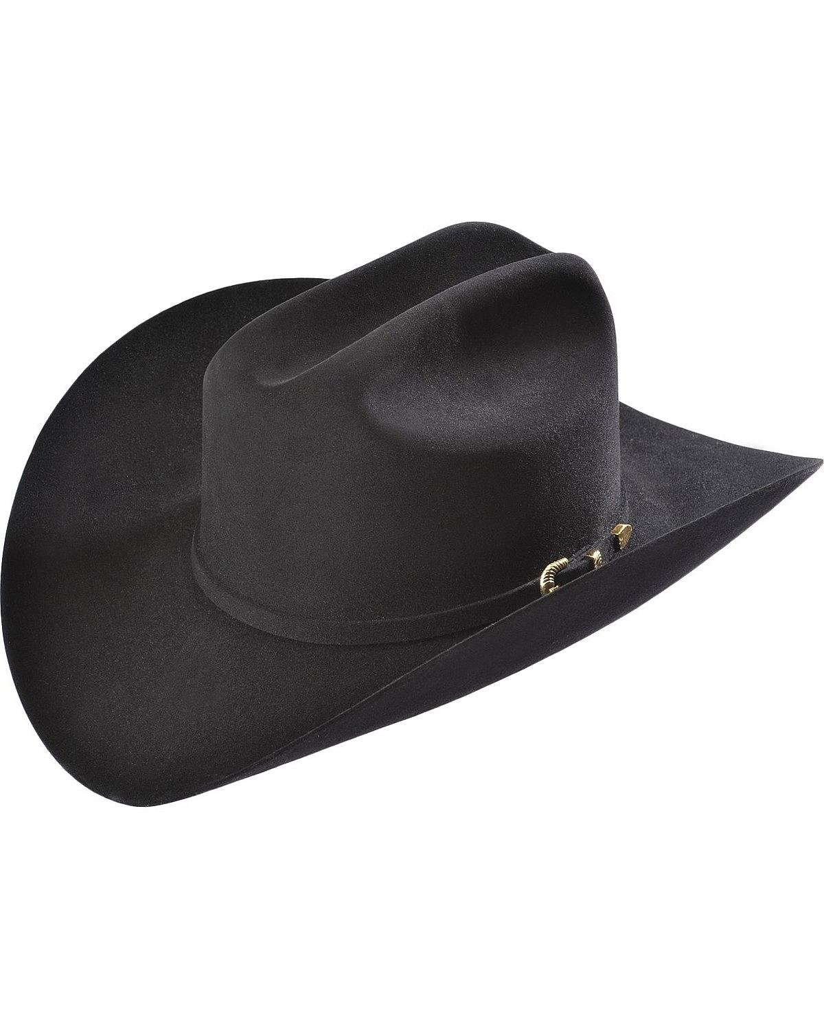 Larry Mahan Men's Reno 6X Fur Felt Cowboy Hat Black 7 1/8