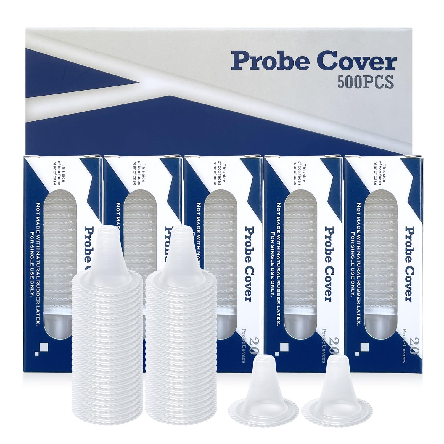 500X Ear Thermometer Probe Covers, for All Braun Thermometer Ear Covers, Lens Filters, Refill Caps,Disposable Ear Thermometer Covers (500)