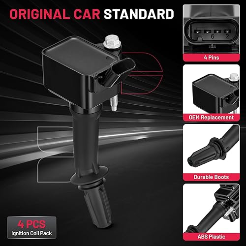 Miniatura 4 de BDFHYK Paquete de bobinas de encendido compatibles con Chevrolet Chevy Equinox Malibu Cruze Volt GMC Terrain Buick Encore l4 1.4L 1.5L 1.6L Bobina